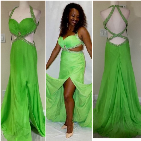 After8gowns Dresses & Skirts - Apple Green Chiffon